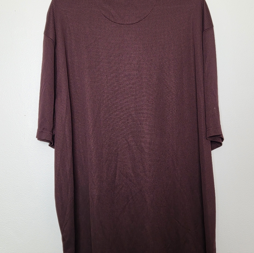 NEW Haggar Polo Shirt Mens 2 X Red Burgundy Performance Golf Short Sleeve UPF UV - Picture 6 of 9